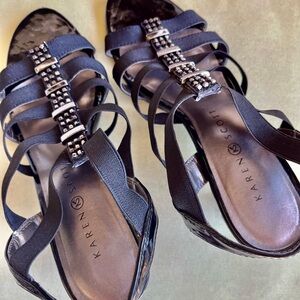 Karen Scott Black Strappy Sandals